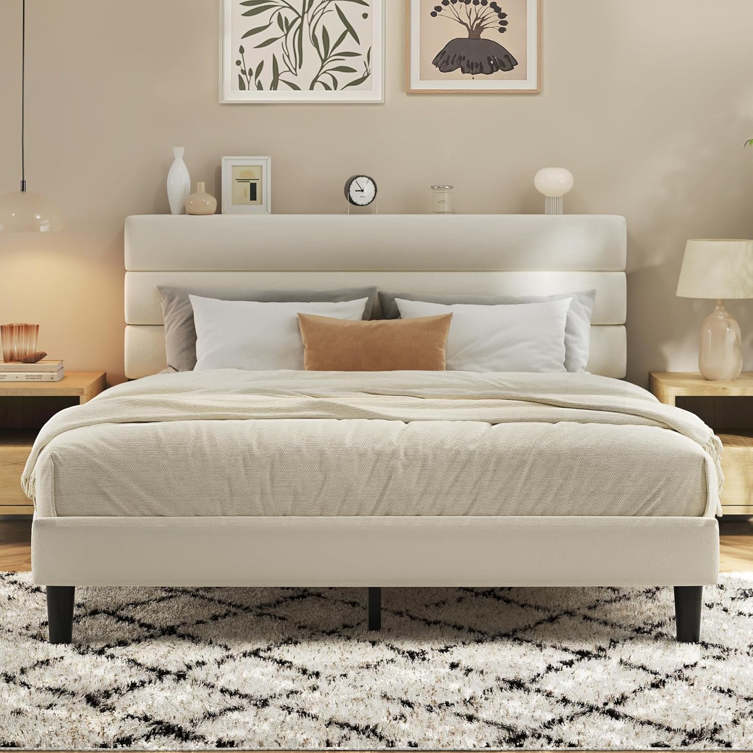 Canopy Bed Frame Metal Queen - Rama łóżka typu queen-size z aksamitnym