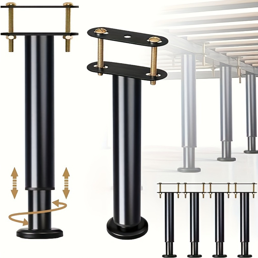 Canopy Bed Frame Metal Queen - Regulowany zakres wysokości: 4 PCS Nogi