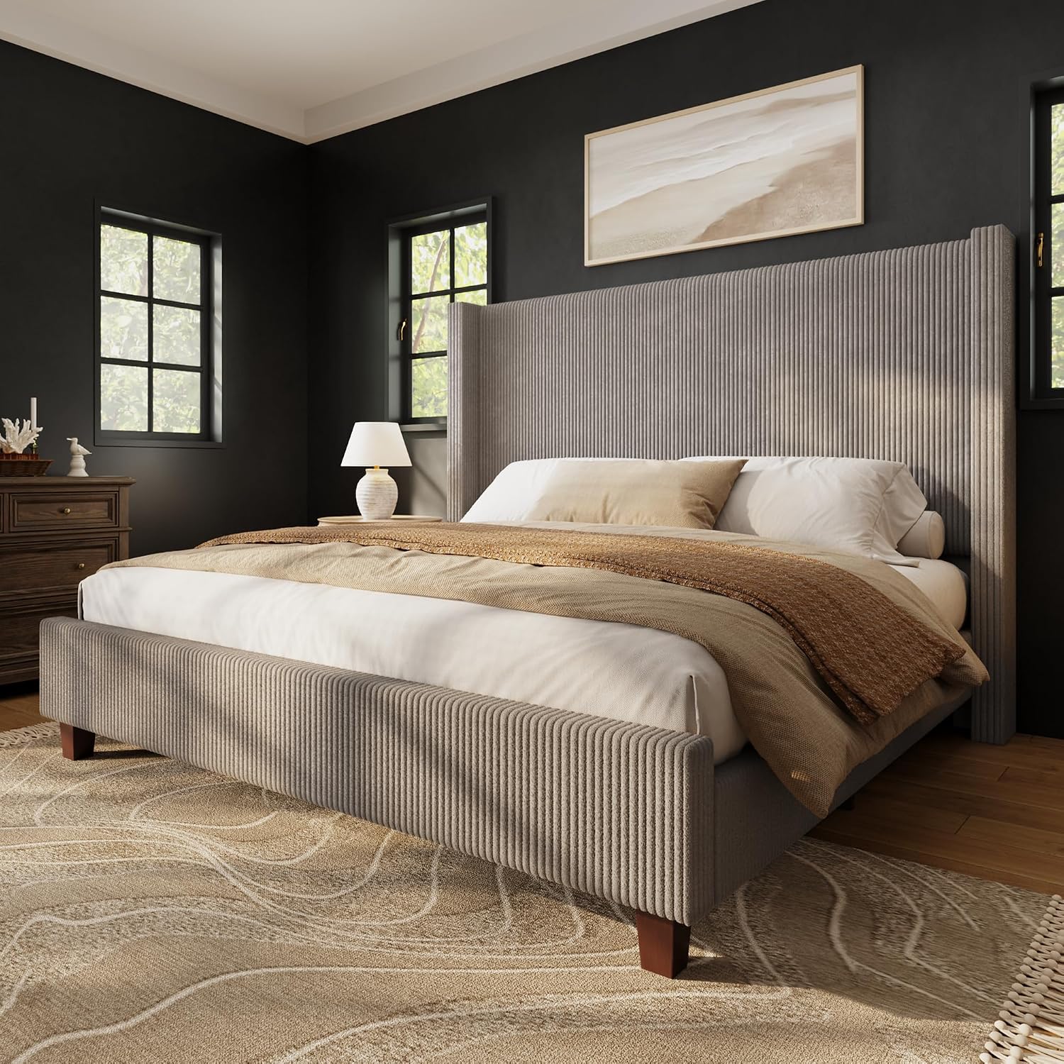 Rama łóżka w rozmiarze Queen z – Canopy Bed Frame Metal Queen recenzja i cena