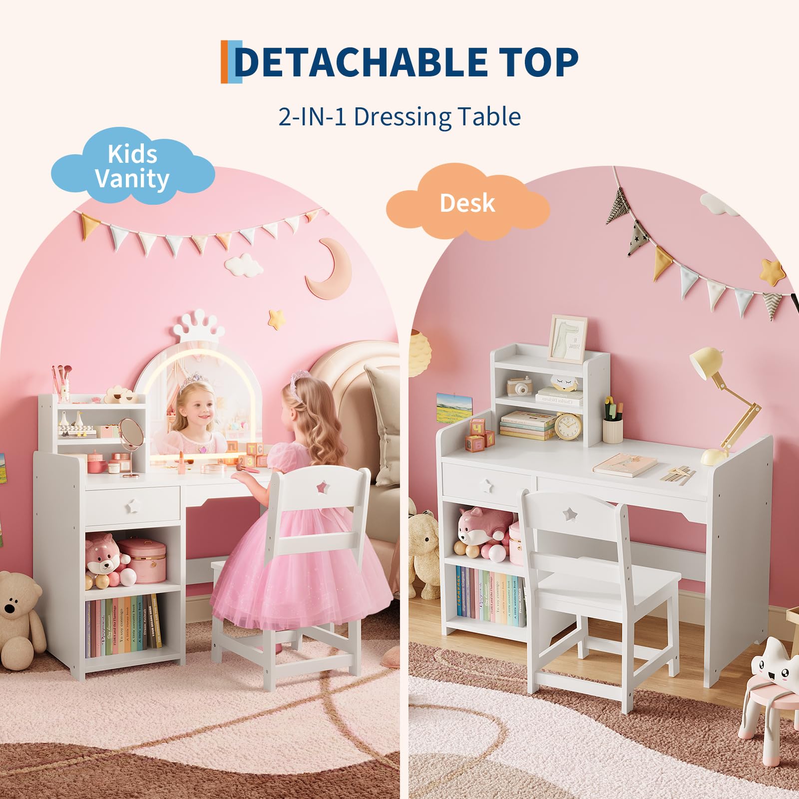Zestaw toaletki i krzesełka dl – Dressing Table Vanity With Lighted Mirror recenzja i cena