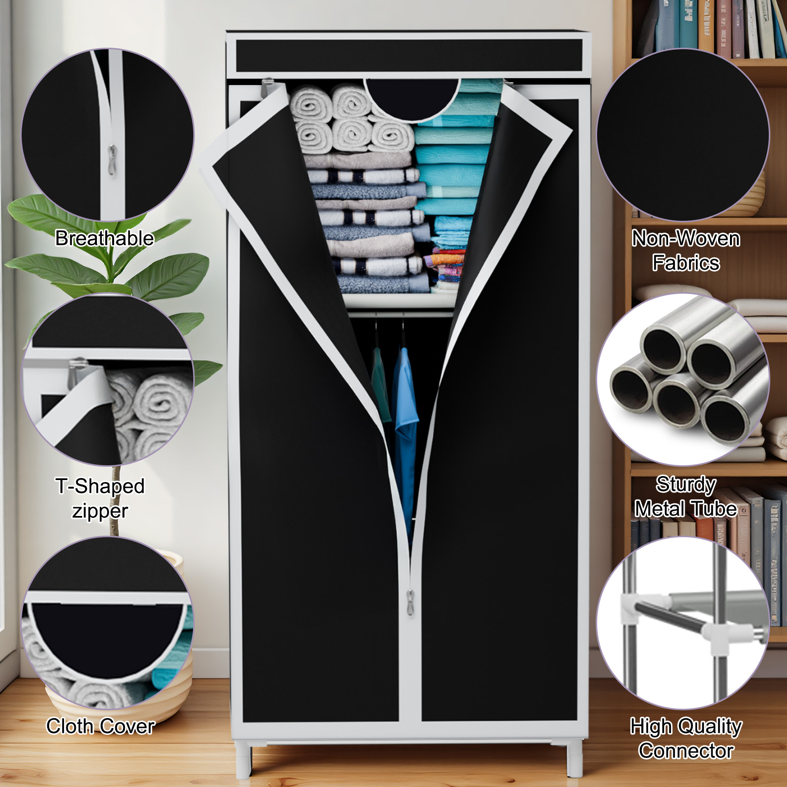 Przenośna szafa materiałowa z  – Wardrobe Closet Portable Fabric Cover recenzja i cena