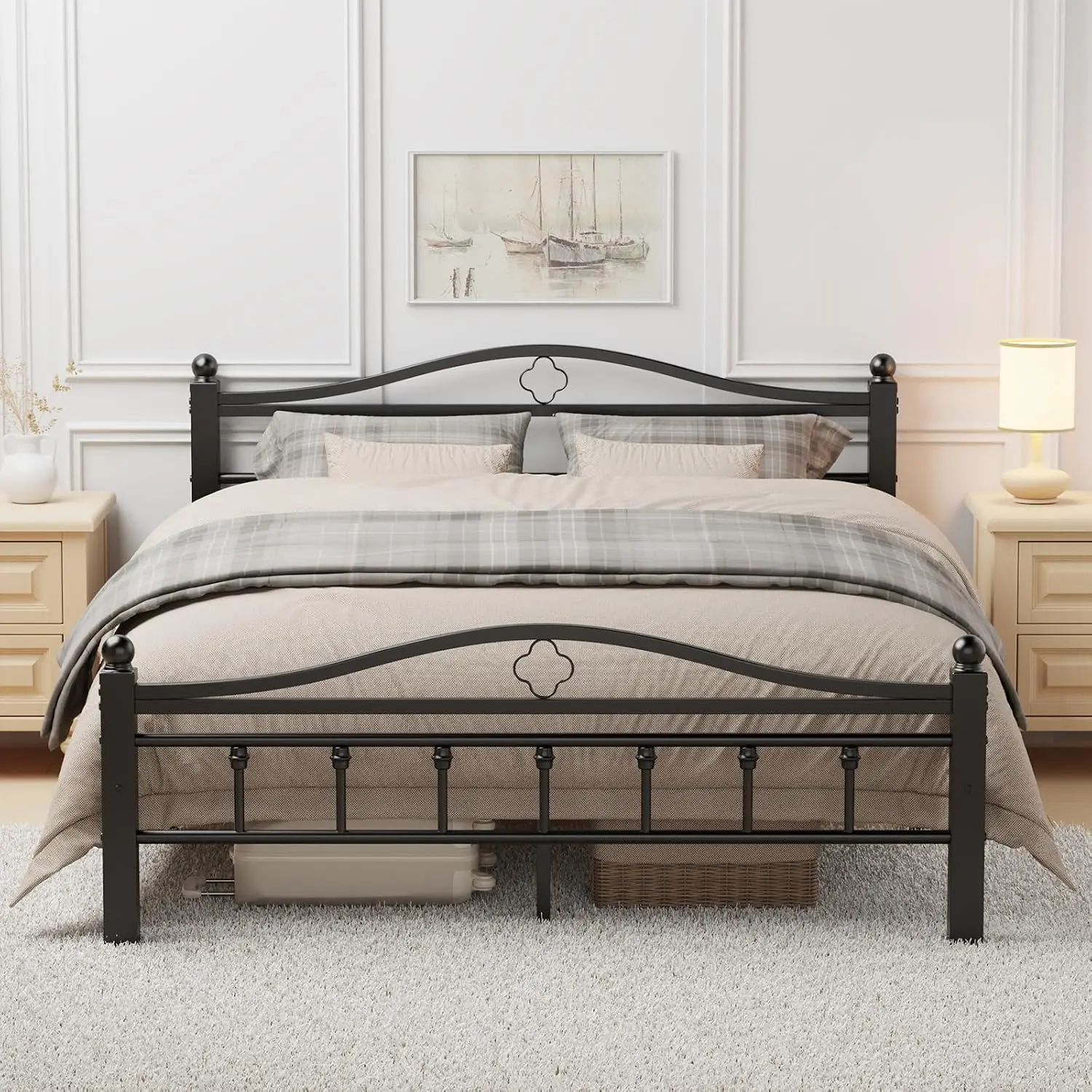 Metalowa rama łóżka Queen z za – Canopy Bed Frame Metal Queen recenzja i cena