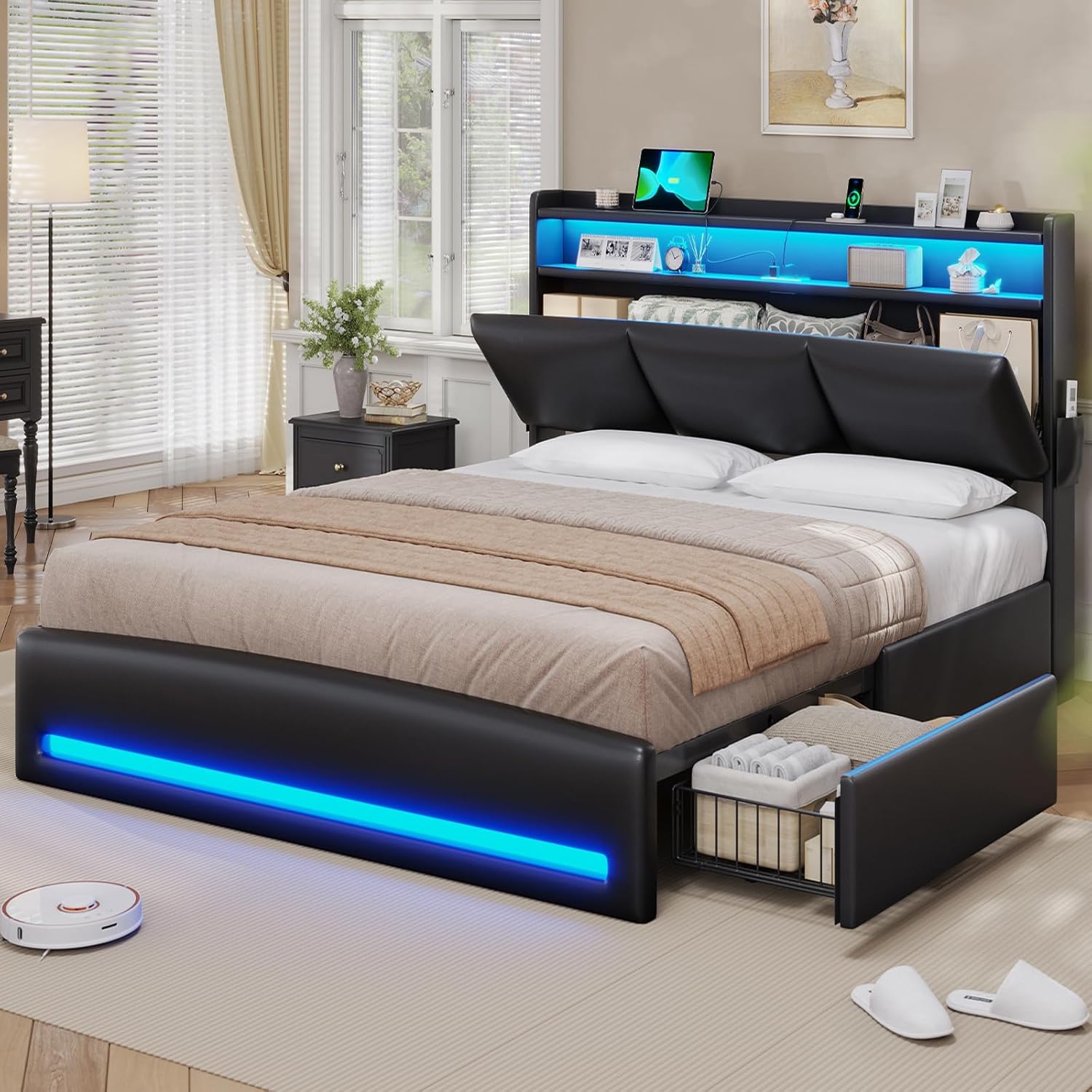 Rama łóżka typu queen-size z z – Canopy Bed Frame Metal Queen recenzja i cena