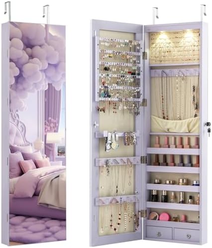 Szafka na biżuterię do montażu – Full Length Mirror Jewelry Armoire recenzja i cena