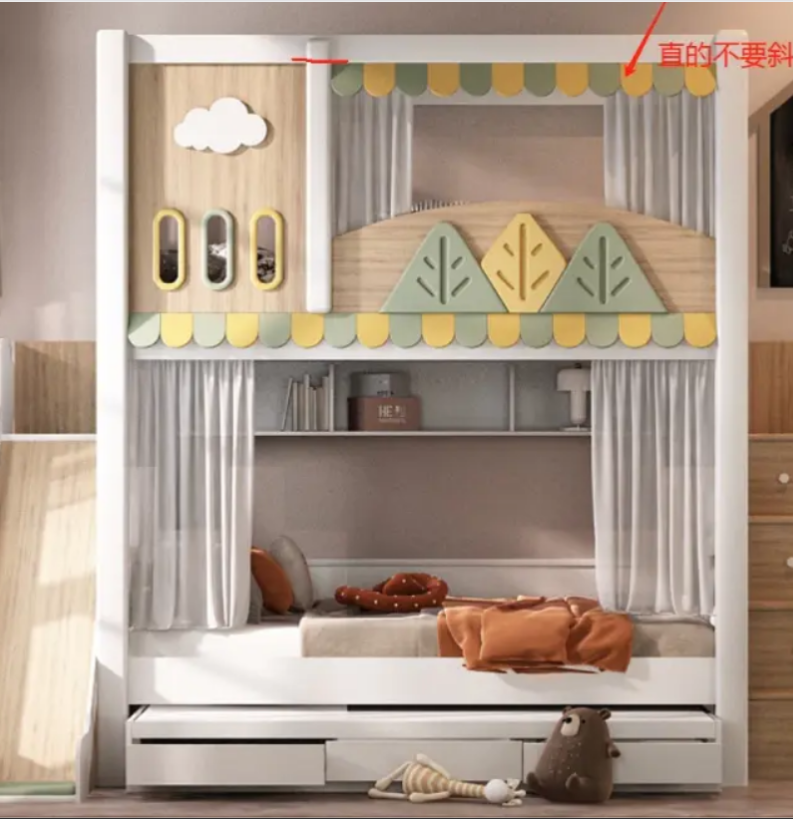 Nowoczesne łóżko piętrowe dla  – Bunk Bed With Stairs And Slide recenzja i cena