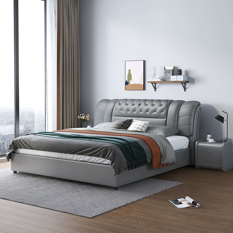 Zestaw mebli do sypialni, skór – King Size Bed Frame With Storage Drawers recenzja i cena