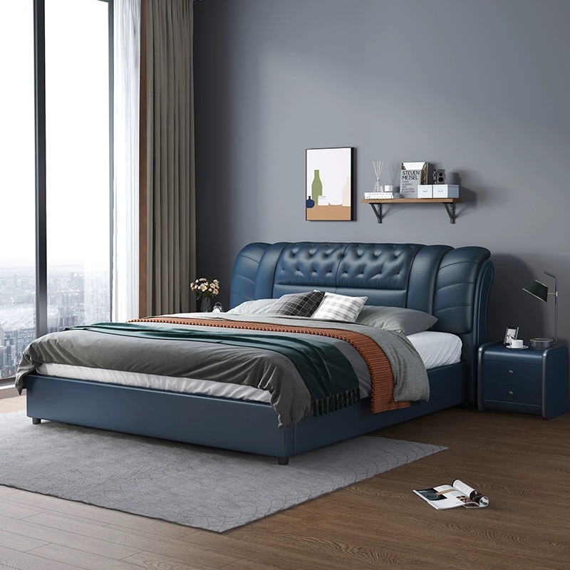 Zestaw mebli do sypialni, skór – King Size Bed Frame With Storage Drawers recenzja i cena
